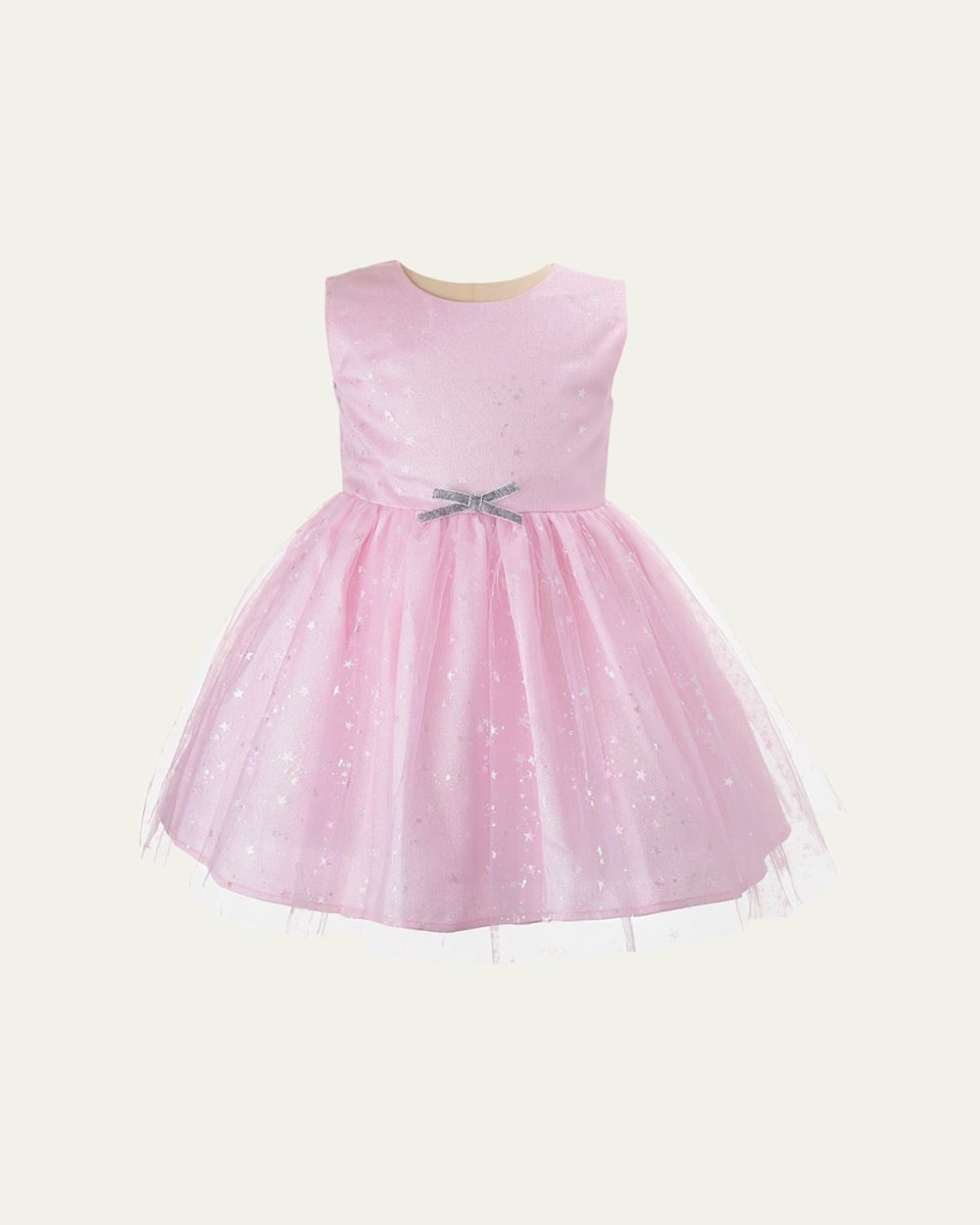 Girl's Sparkle Star Tulle Dress, Size 2-14
